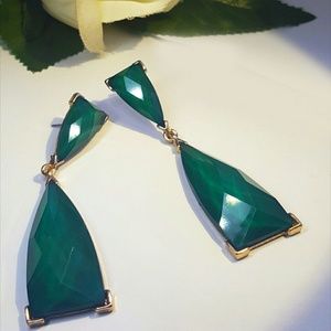 Long stunning green pendants